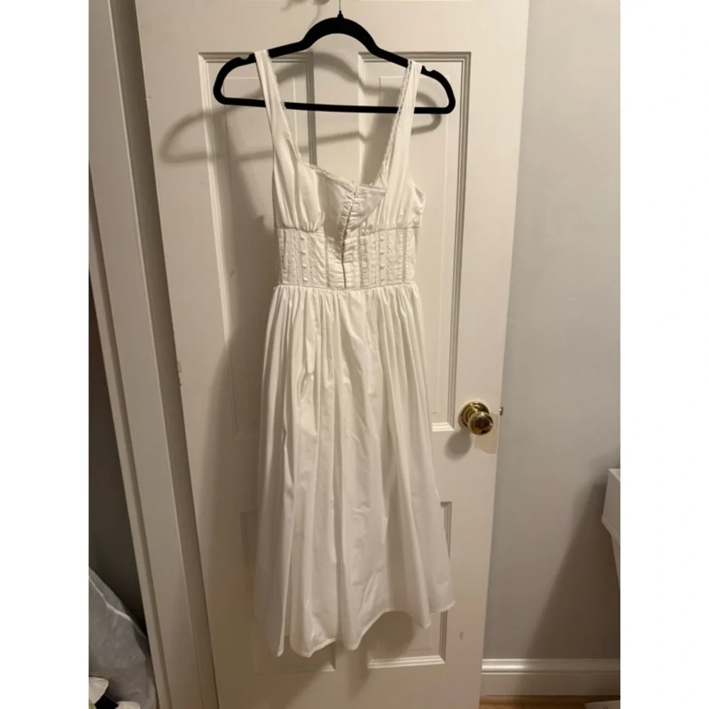 House of CB ‘Perle’ White Lace Trim Midi Dress - Picture 3 of 14